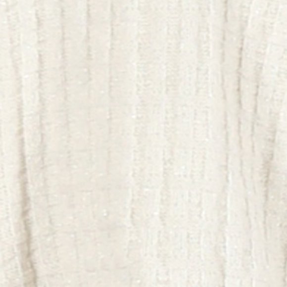 🦓 Stunning White & Silver Metallic Cardigan with Black Satin Ribbon Trim - M - Picture 8 of 8